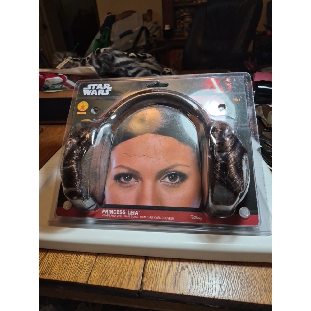 Star Wars Disney Princess Leia Costume Headband Hair Buns NIP